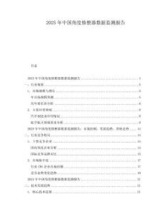 2025年中國角度修整器數據監(jiān)測報告