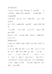 小學英語必背單詞及短語句型