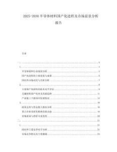 2025-2030半導(dǎo)體材料國產(chǎn)化進(jìn)程及市場前景分析報告