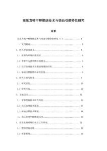高壓直噴甲醇燃燒技術與柴油引燃特性研究