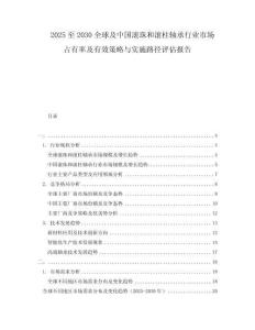 2025至2030全球及中國滾珠和滾柱軸承行業市場占有率及有效策略與實施路徑評估報告
