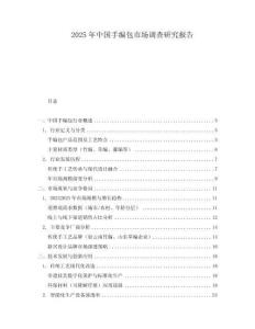 2025年中國手編包市場調查研究報告