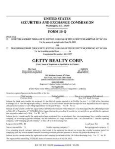 【SEC-2025行業(yè)研究報(bào)告】Form 10-Q GETTY REALTY CORP  MD