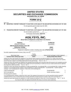 【SEC-2025行業(yè)研究報告】Form 10-Q AGILYSYS INC
