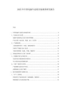 2025年中國(guó)電腦牛皮紙市場(chǎng)調(diào)查研究報(bào)告