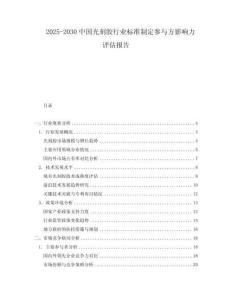 2025-2030中國光刻膠行業標準制定參與方影響力評估報告