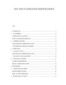 2025-2030年自潤滑襯套項(xiàng)目投資價值分析報(bào)告