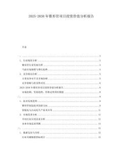 2025-2030年錐形管項(xiàng)目投資價(jià)值分析報(bào)告