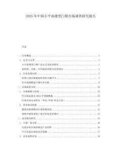 2025年中國(guó)小平面薄型門鎖市場(chǎng)調(diào)查研究報(bào)告