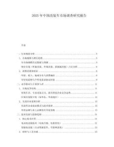 2025年中國改裝車市場調(diào)查研究報告