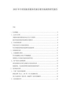 2025年中國頂級多媒體有源音箱市場調(diào)查研究報告