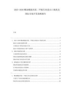 2025-2030椰油酰胺丙基二甲胺行業進出口現狀及國際市場開發策略報告