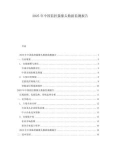 2025年中國監(jiān)控攝像頭數(shù)據(jù)監(jiān)測報告