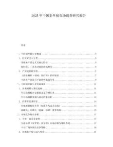 2025年中國(guó)羽絲被市場(chǎng)調(diào)查研究報(bào)告