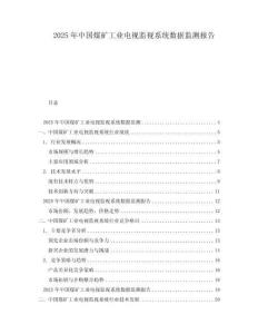 2025年中國煤礦工業(yè)電視監(jiān)視系統(tǒng)數(shù)據(jù)監(jiān)測報告