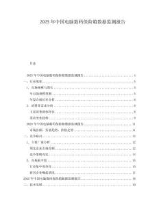 2025年中國電腦數碼保險箱數據監測報告