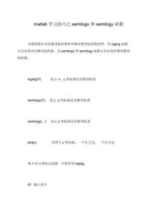 matlab學(xué)習(xí)技巧之semilogx和semilogy函數(shù)