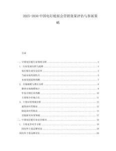 2025-2030中國電釘槍展會營銷效果評估與參展策略