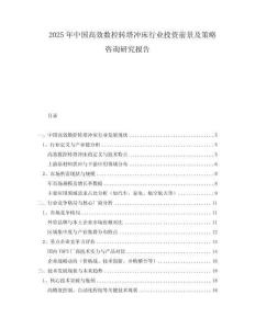 2025年中國高效數控轉塔沖床行業投資前景及策略咨詢研究報告