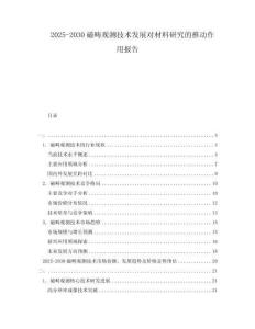 2025-2030磁疇觀測技術發展對材料研究的推動作用報告
