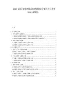 2025-2030年低煙低鹵阻燃聚烯烴護(hù)套料項(xiàng)目投資價(jià)值分析報(bào)告
