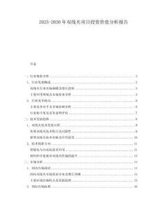 2025-2030年雙線夾項目投資價值分析報告