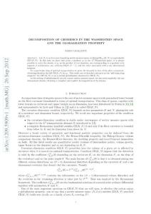 Decomposition of geodesics in the Wasserstein space and the globalization property