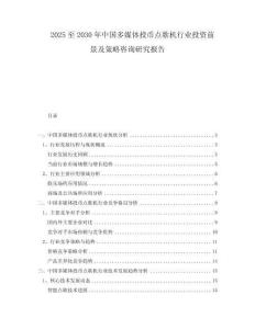 2025至2030年中國多媒體投幣點歌機行業投資前景及策略咨詢研究報告
