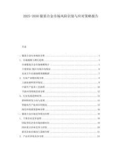 2025-2030鎳基合金市場風險識別與應對策略報告