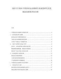 2025至2030中國冰壺運動器材行業深度研究及發展前景投資評估分析