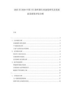 2025至2030中國ITC助聽器行業深度研究及發展前景投資評估分析