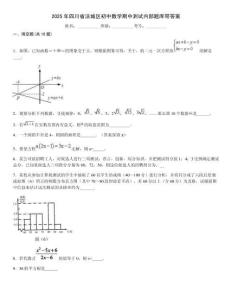 2025年四川省涪城區初中數學期中測試內部題庫帶答案