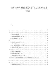 2025-2030車載機(jī)芯市場(chǎng)渠道下沉與三四線市場(chǎng)開(kāi)發(fā)策略