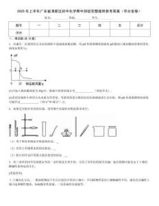 2025年上半年廣東省清新區初中化學期中測驗完整版附參考答案（奪分金卷）