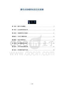 唐代长安城的社会文化面貌-洞察及研究