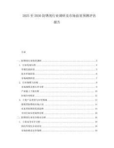 2025至2030防銹劑行業(yè)調(diào)研及市場前景預(yù)測評估報告