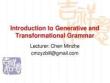 TransformationalGrammar轉換功能語法解讀