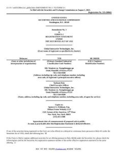 【SEC-2025行業(yè)研究報告】Form S-1 A Global Interactive Technologies Inc.