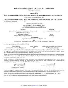 【SEC-2025行業(yè)研究報(bào)告】Form 10-Q NICOLET BANKSHARES INC