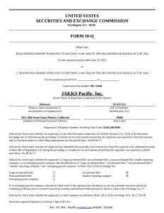 【SEC-2025行業(yè)研究報(bào)告】Form 10-Q JAKKS PACIFIC INC