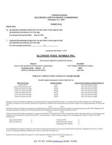 【SEC-2025行業(yè)研究報(bào)告】Form 10-Q ILLINOIS TOOL WORKS INC