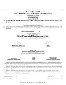 【SEC-2025行業(yè)研究報(bào)告】Form 10-Q FIRST FINANCIAL BANKSHARES INC