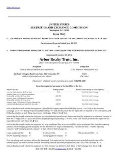 【SEC-2025行業(yè)研究報(bào)告】Form 10-Q ARBOR REALTY TRUST INC