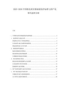 2025-2030中國核電密封條輻射防護標準與國產化替代進程分析