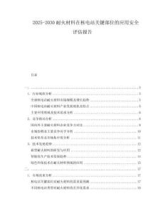2025-2030耐火材料在核電站關鍵部位的應用安全評估報告
