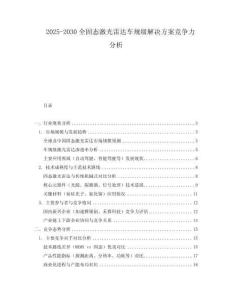 2025-2030全固態(tài)激光雷達車規(guī)級解決方案競爭力分析