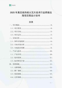 2025年真空絕熱耐火瓦片技術(shù)行業(yè)跨境出海項(xiàng)目商業(yè)計(jì)劃書(shū)