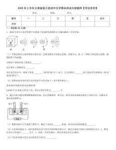 2025年上半年云南省盈江縣初中化學期末測試內部題庫【奪冠系列】