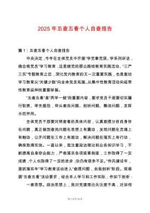 2025年五查五看個人自查報告