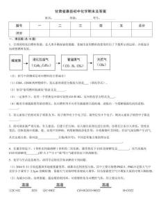 甘肅省康縣初中化學期末及答案
